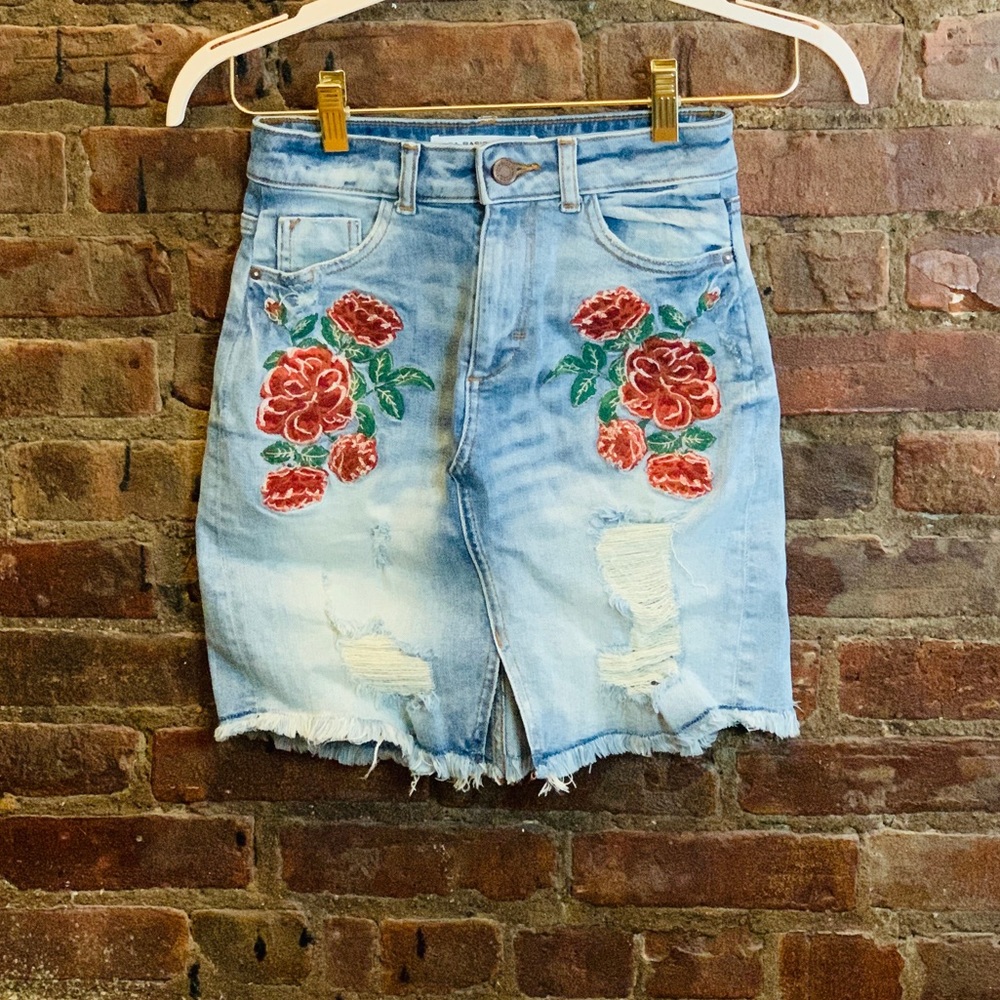 Zara Basic denim skirt